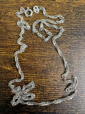 Sterling Silver Twisted Rope Chain Necklace - 18 Inch 925 DANECRAFT Italy